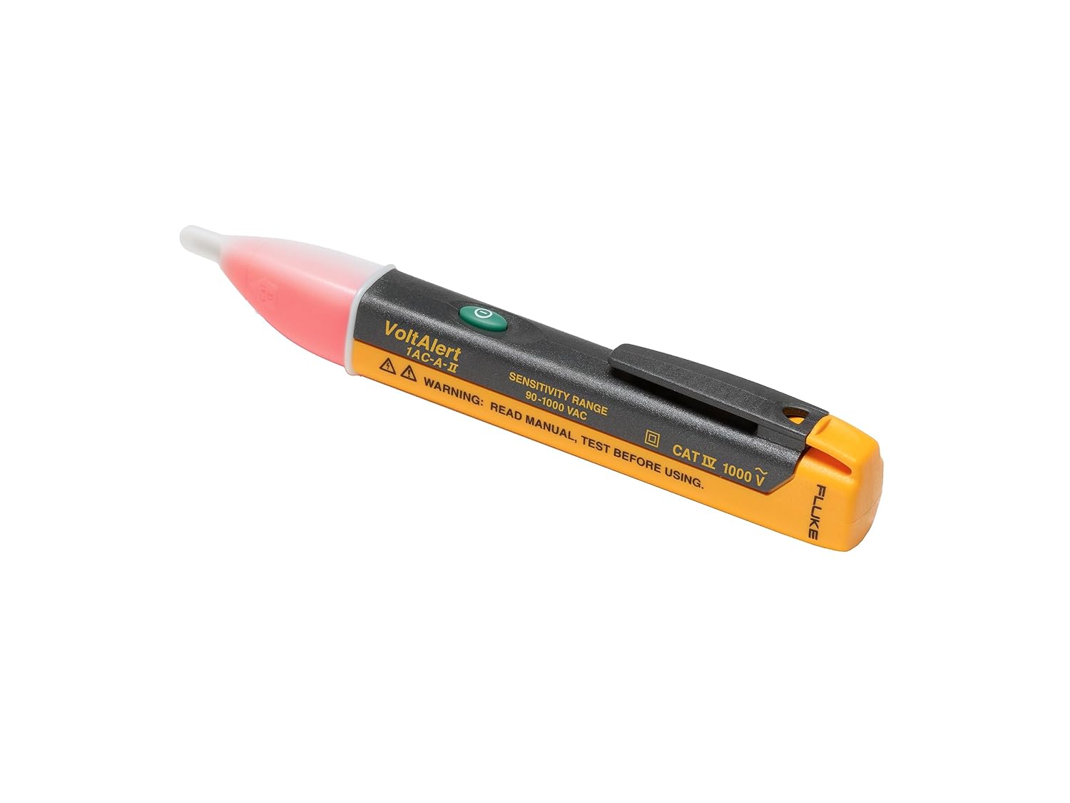 Fluke 1AC II VoltAlert Non-Contact Voltage Tester, Pocket-Sized, 90-1000V AC, Audible Beeper, CAT IV Rating