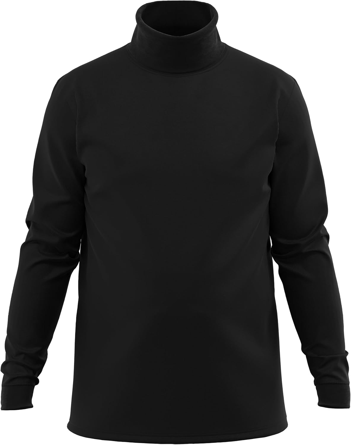 Maks Men's 100% Cotton Turtleneck Pullover Sweater Interlock Knit Warm