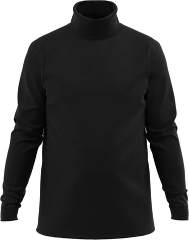 Maks Men's 100% Cotton Turtleneck Pullover Sweater Interlock Knit Warm