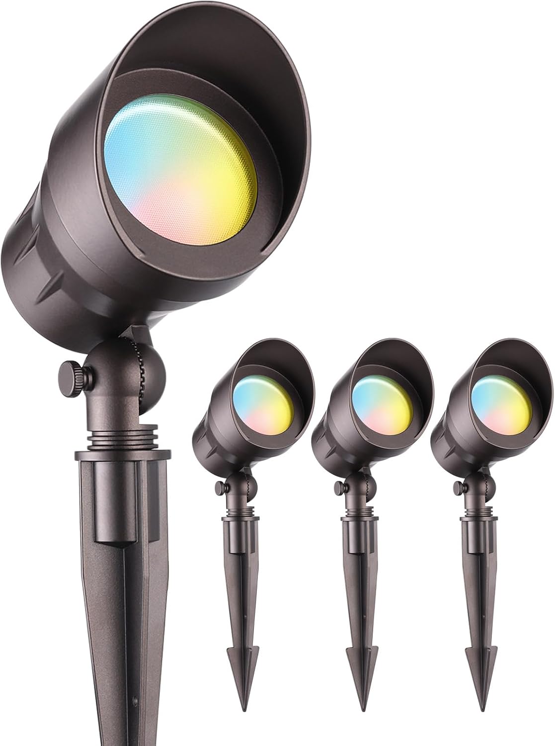 LEONLITE 4-Pack 5CCT 5W 12-24V Low Voltage LED Spotlight Oil Rubbed Bronze