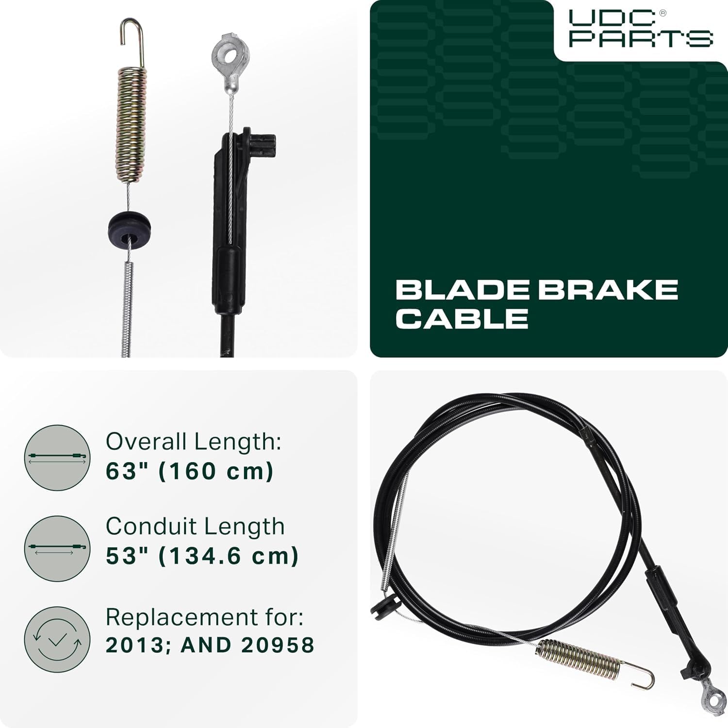 UDC Parts Blade Brake Cable 115-8439 Replacement for Toro 22 inch Recycler