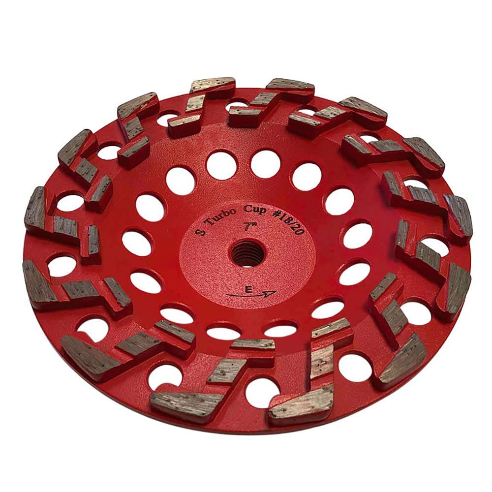 7" Diamond Grind Wheel 14 S Seg Concrete & Coating 5/8"-11 Threaded Arbor