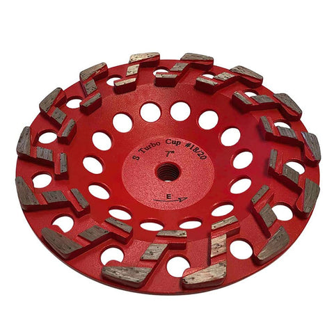7" Diamond Grind Wheel 14 S Seg Concrete & Coating 5/8"-11 Threaded Arbor