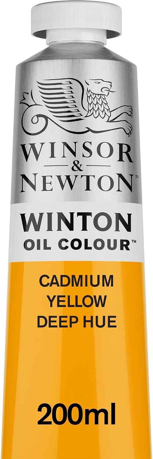 Winsor & Newton Winton Oil Color, 200ml Tube, Cadmium Yellow Deep Hue