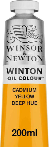 Winsor & Newton Winton Oil Color, 200ml Tube, Cadmium Yellow Deep Hue