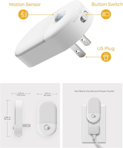 L LOHAS LED Motion Sensor Night Light, Motion Sensor Light Indoor, 30/60LM