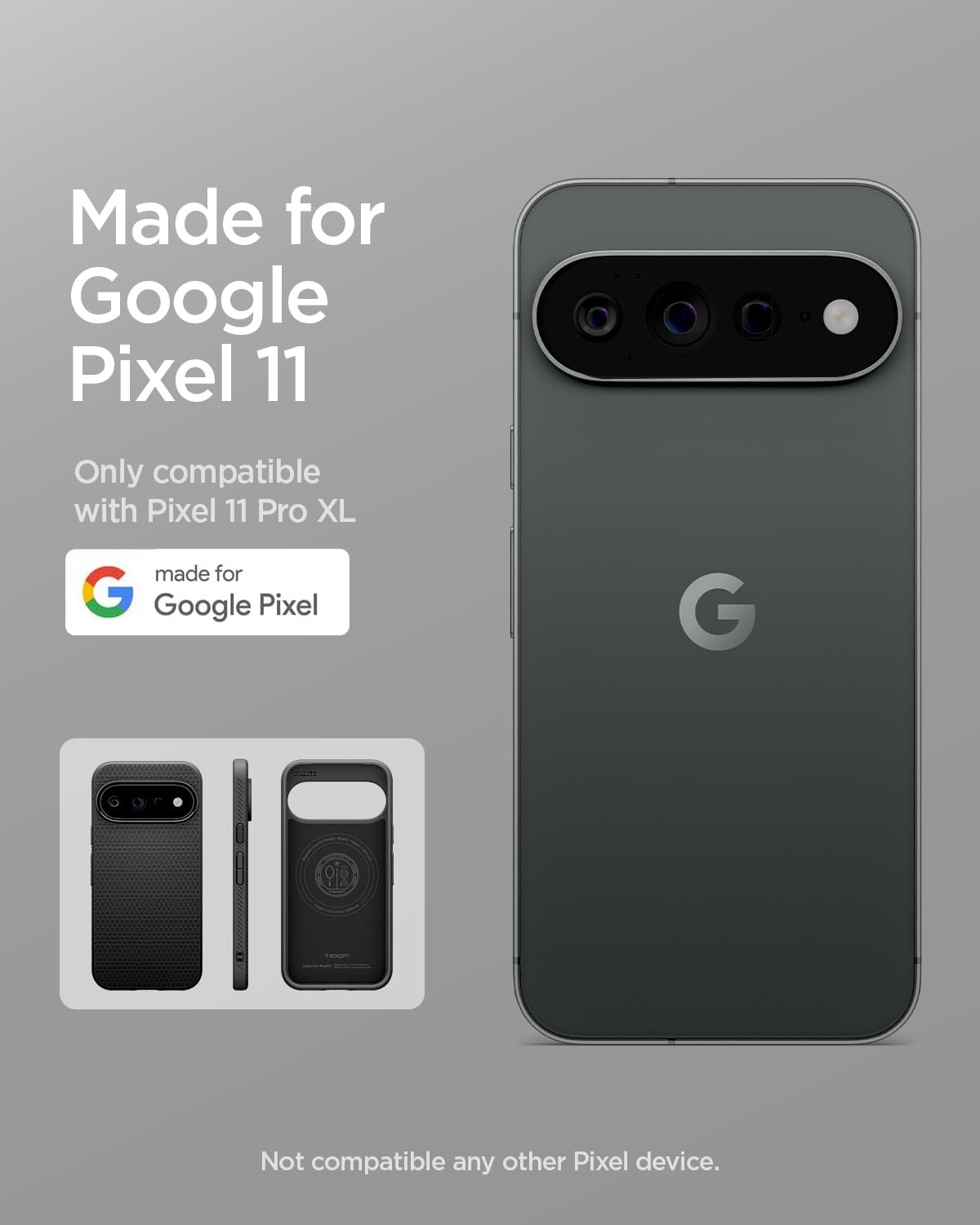 Spigen Liquid Air MagFit for Google Pixel 11 Pro XL Case, Matte Black