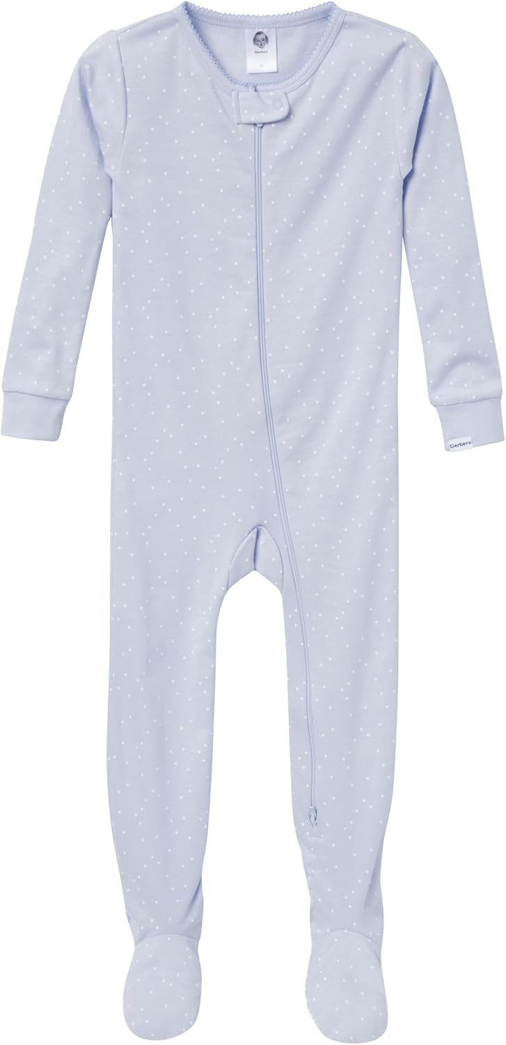 Gerber Baby Girls 2-Pack Footed Pajamas