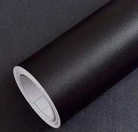 Yancorp 31.5"x394" Matte Black Contact Paper Peel and Stick Wallpaper Removable Contact Paper for Bedroom Kitchen Cabinest Self-Adhesive Drawer Stick and Peel Countertop