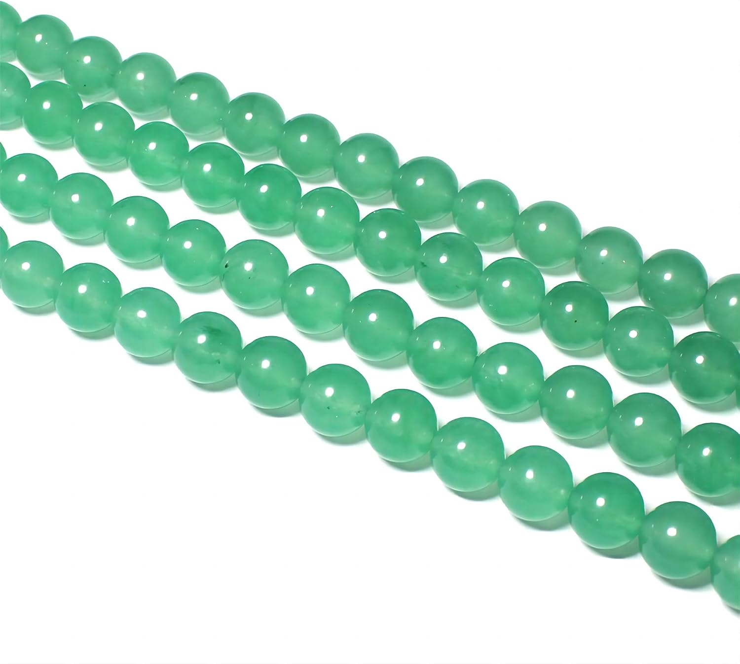 MJDCB Stone Beads 4mm 85pcs Round Aventurine Green Jade Loose Gemstone Bead Charms for Jewelry Making Bracelet Necklace Earring Pendant