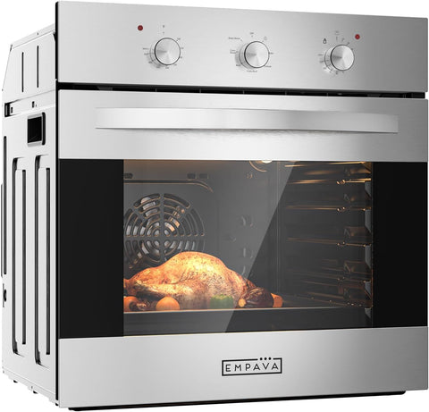 Empava 24 inch Electric Single Wall Oven 6 Cooking Funcitons