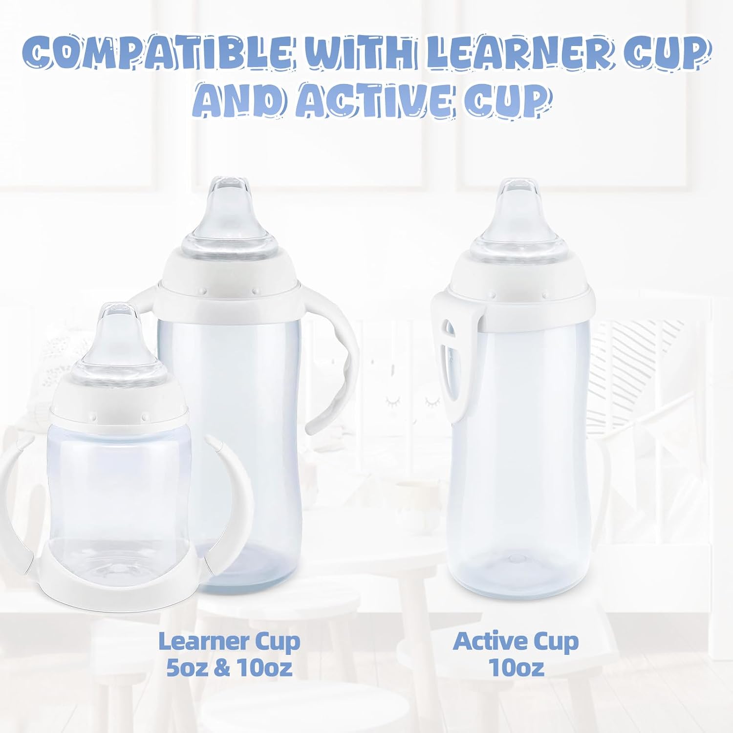 Silicone Spout Compatible with NUK Learner Cup & Active Cup (4 Pack)
