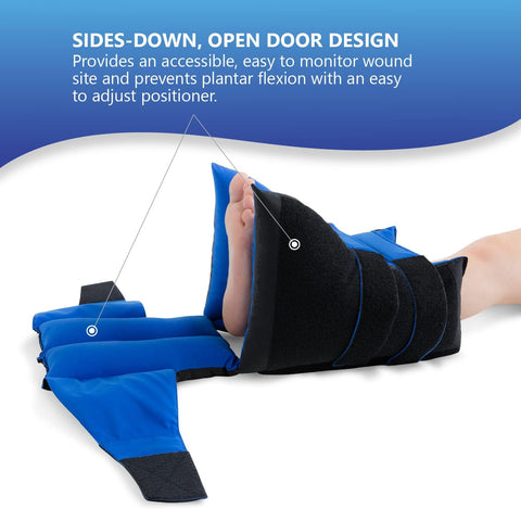 NYOrtho ZERO-G Heel Cloud with Wedge – Universal Fit Suspension Boot for Pressure Sores – Offloading Heel Protector with Foot Drop Prevention, Cooling Lining, Water-Resistant Cushion – Made in USA