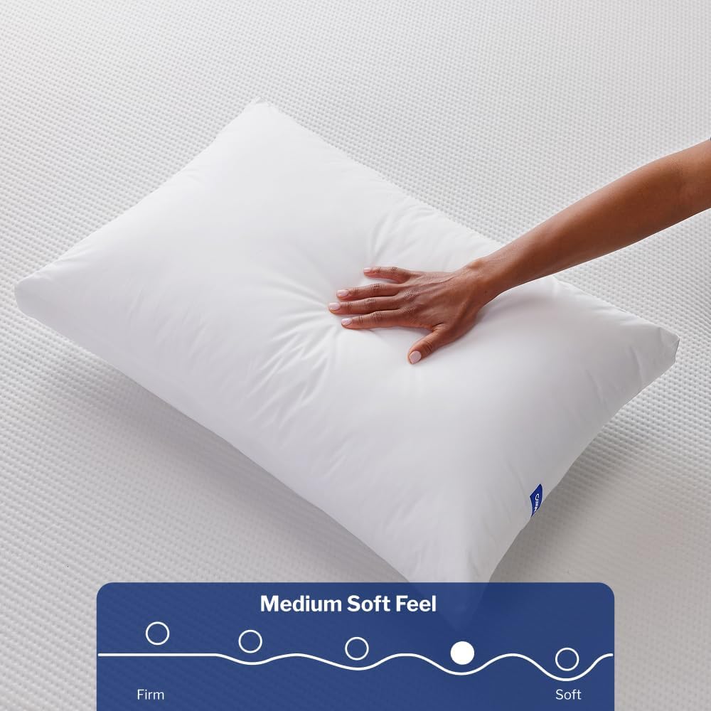 Casper Sleep Essential Pillow 2-Pack – Standard Down-Alternative Bed Pillow