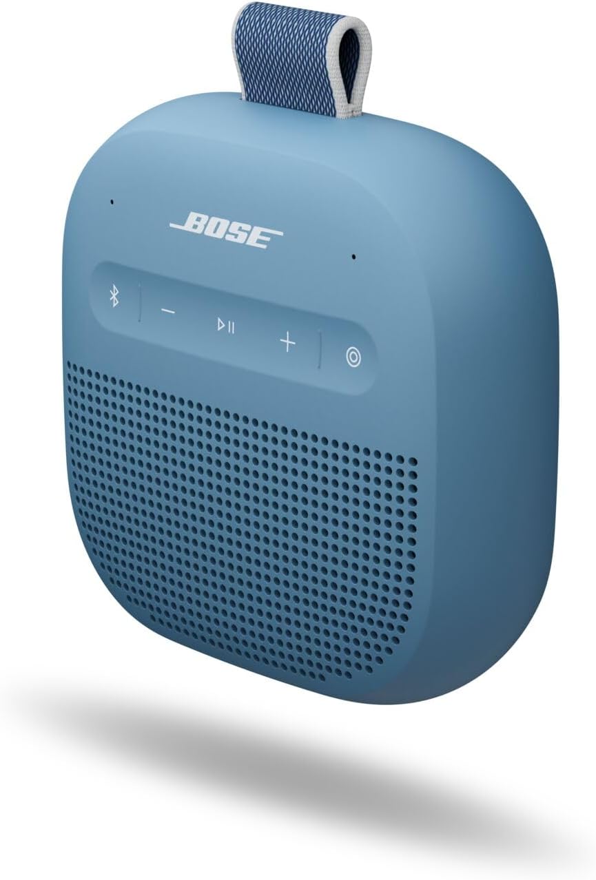 Bose SoundLink Micro Portable Bluetooth Speaker (2nd Gen), Wireless Outdoor Speaker, Up to 12 Hours Battery Life, Waterproof and Dustproof, Blue Dusk