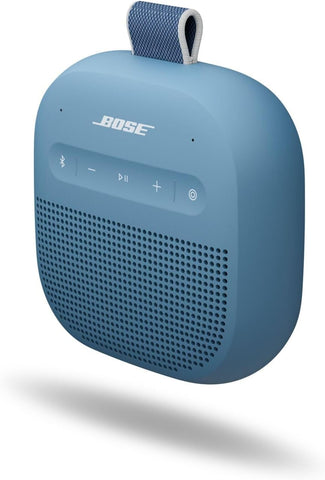 Bose SoundLink Micro Portable Bluetooth Speaker (2nd Gen), Wireless Outdoor Speaker, Up to 12 Hours Battery Life, Waterproof and Dustproof, Blue Dusk