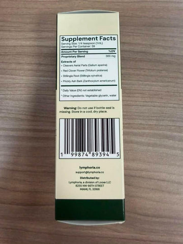 Lymphatic Drainage Drops for Bloat Relief & De-Puff – Cleavers, Red Clover, Stillingia Root & Prickly Ash Bark – Lymph Node Detox Cleanse, Fluid Retention – Alcohol-Free, Vegan, 2 Fl Oz