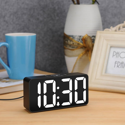 DreamSky Small Digital Alarm Clock for Bedroom, Large Big Numbers Display