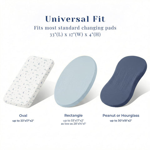 3 Pack Muslin Changing Pad Covers for Baby Boys and Girls