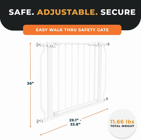 BalanceFrom Easy Walk-Thru Baby Safety Gate, Fits 29.1" to 33.8" Openings