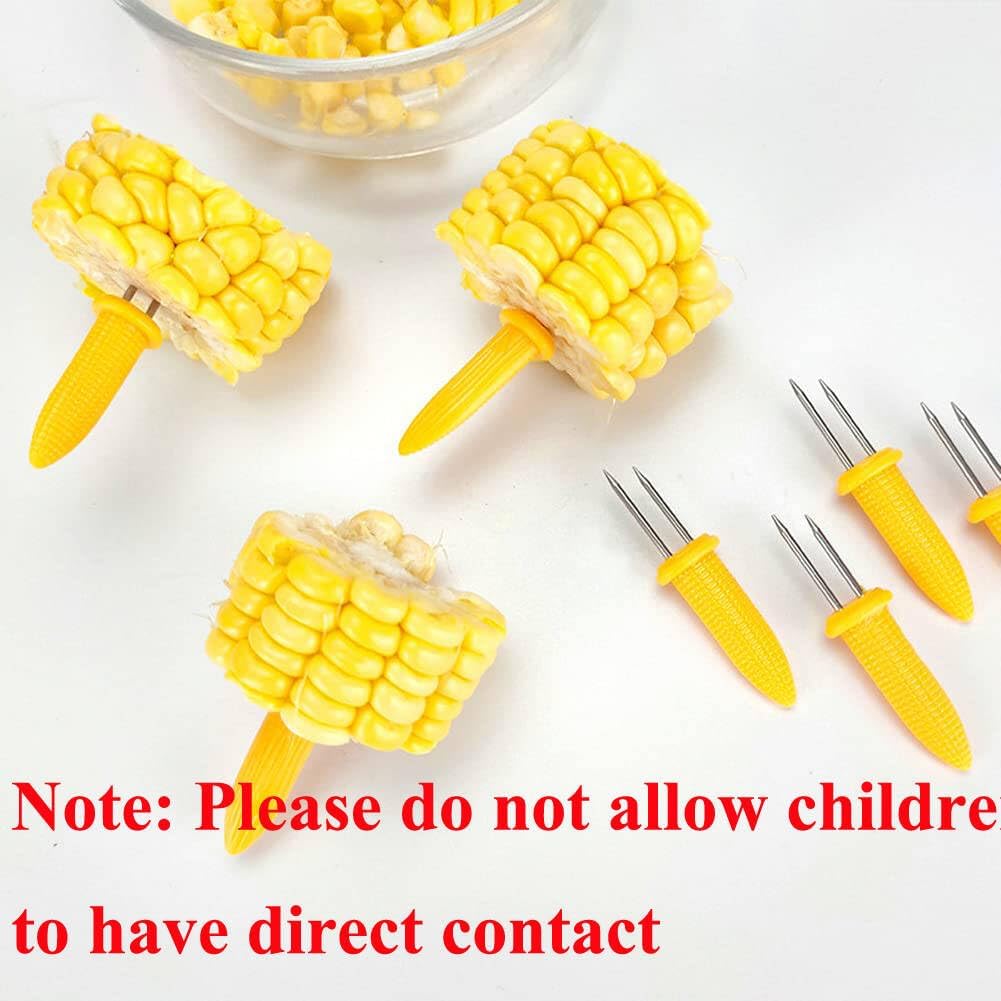 24 Pack Corn Holders, Stainless Steel Corn on The Cob Holders, Corn Cob Holders Corn on The Grill Corn on The Cob Skewers for Home Cooking BBQ Parties Camping