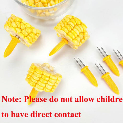 24 Pack Corn Holders, Stainless Steel Corn on The Cob Holders, Corn Cob Holders Corn on The Grill Corn on The Cob Skewers for Home Cooking BBQ Parties Camping