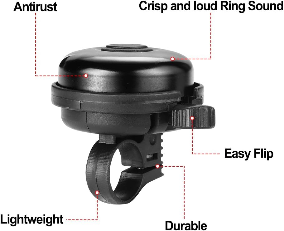 Accmor Classic Bike Bell, Aluminum Bicycle Bell, Loud Crisp Sound Bike Bell Adults Kids