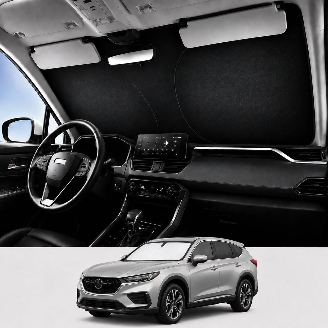 Proadsy Custom Fit 2019-2026 Acura RDX Windshield Sun Shade, Blocks Heat