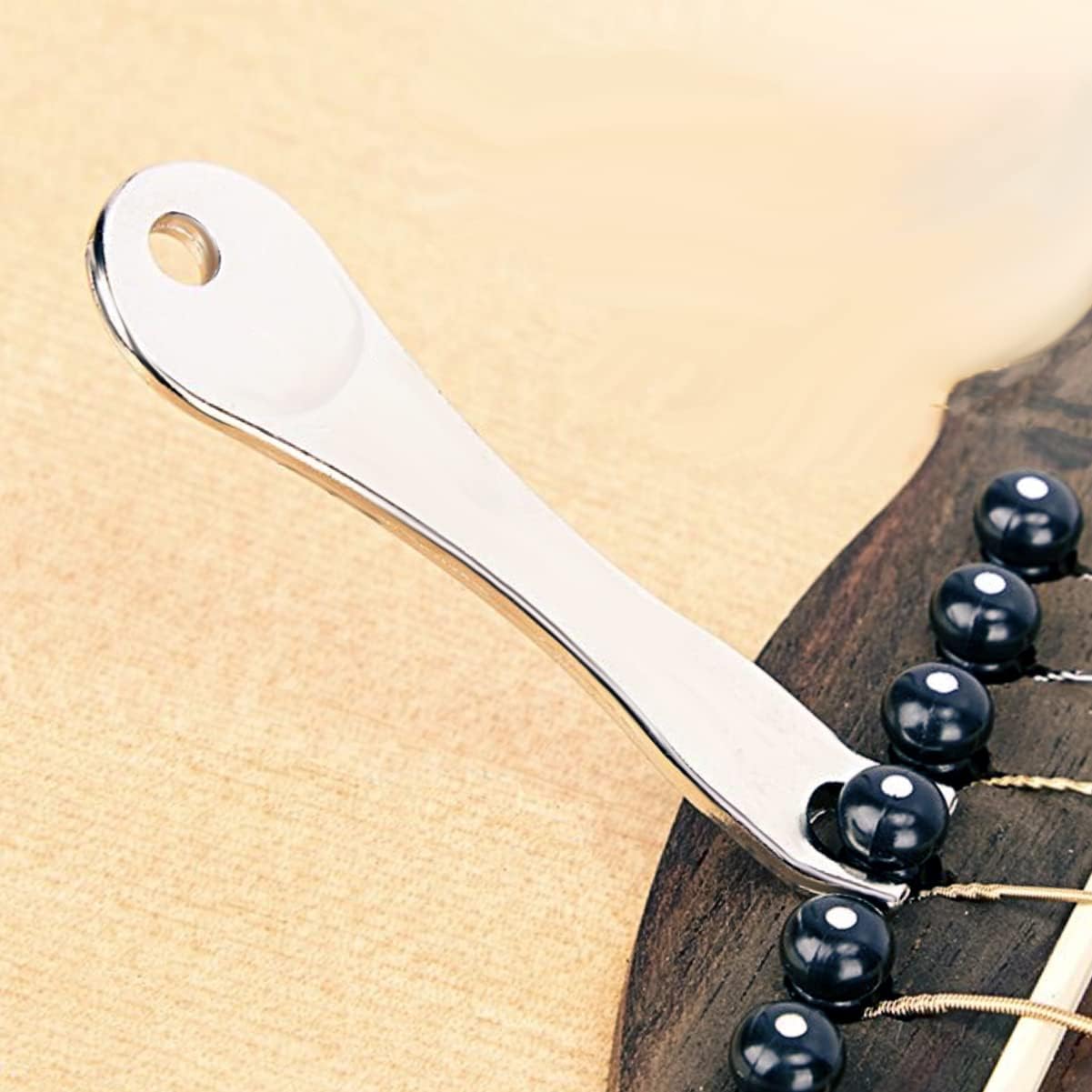 12 Pcs Acoustic Guitar Bridge Pins with Bridge Pin Puller Remover & Guitar Bridge Saddle Nut, Guitar Pegs Replacement Parts and Accessories