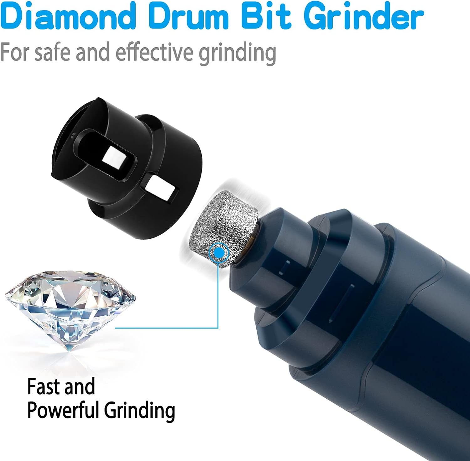 Casfuy Dog Nail Grinder Upgraded - Professional 2-Speed Whisper-Quiet Electric Pet Nail Trimmer Painless Paws Grooming & Smoothing for Small Medium Large Dogs & Cats (Dark Blue)