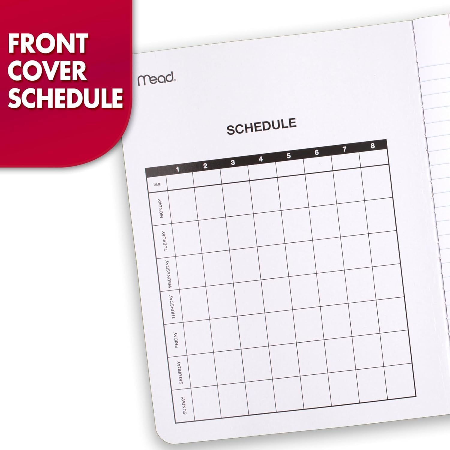Mead Composition Notebook, Wide Ruled Paper, 7.5" x 9.75", 100 Sheets, Black Marble (09910)