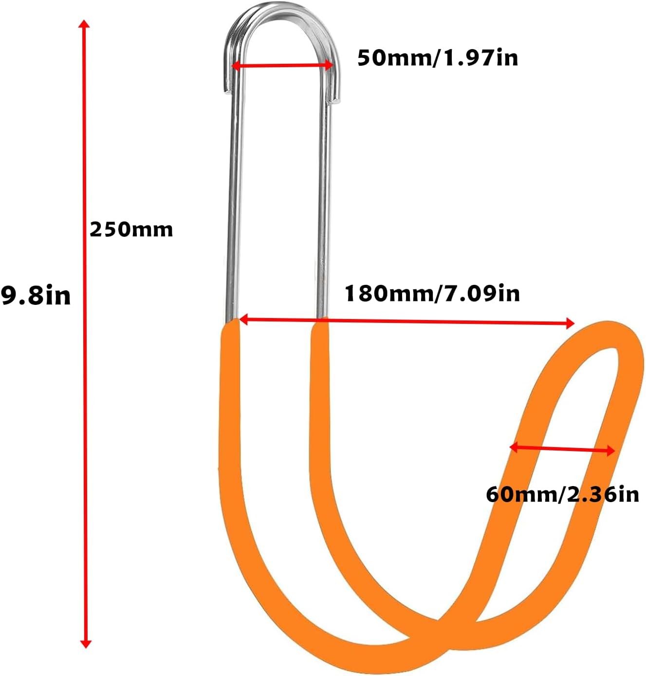 Garden Hose Holder Water Hose Hanger Wall Mounted,304Stainless Steel Solid Hose Hook Holds Up to 50Ft Garden Hose, Expandable Hose, Water Hose(Red 2pcs)