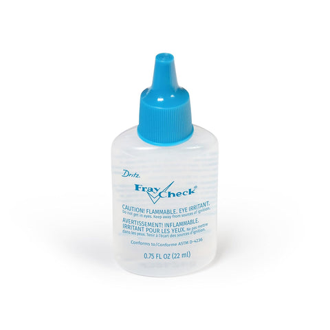 Dritz Fray Check Liquid Seam Sealant – Permanent Clear Fabric Edge Protector to Prevent Fraying and Secure Thread Ends – 0.75 oz