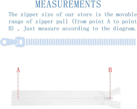 ANPURZII 2PCS #3 18 Inch White Invisible Zippers for Sewing Skirts, Nylon Coil Bulk Zippers for Pocket, Pillow(White 18" 2PCS)