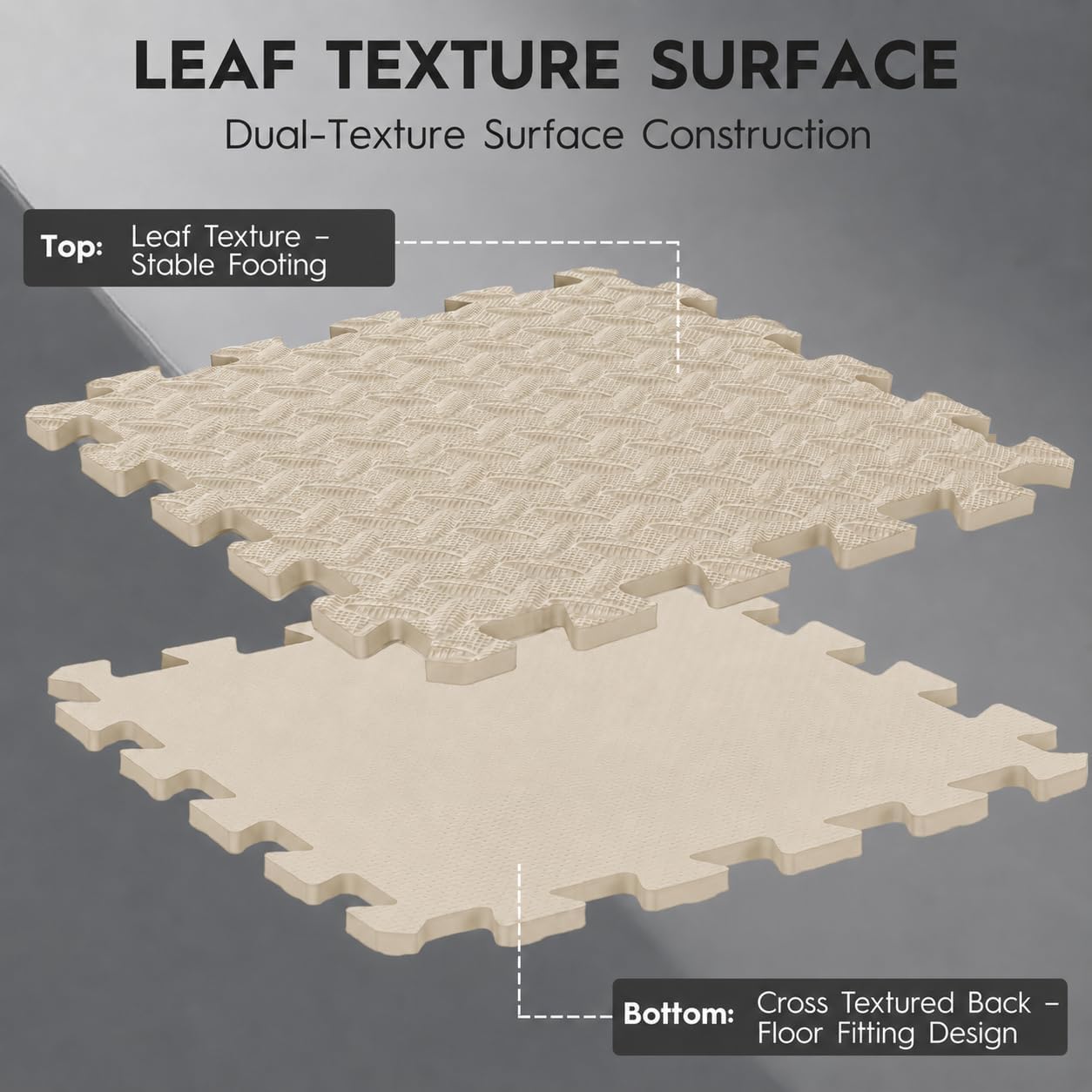 18 Pcs EVA Foam Floor Tiles, Puzzle Exercise Mat Set for Gym