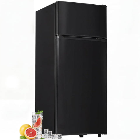 Manastin 4.5cf Mini Fridge for Dorm/Office Quiet 2-Door Adjustable