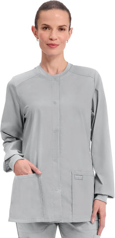 Cherokee WW Professionals Scrub Jacket for Women Snap Front