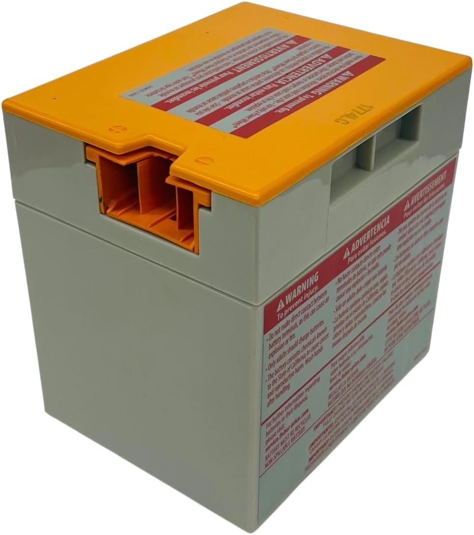 Fisher Price Power Wheels 12V Battery for Ride On Toys | 12V Kids Car Battery Replacement | Barbie Power Wheels Battery, Kids Jeep Battery Replacement | 00801-1661 and 00801-1776 Probe-style Orange Top Battery