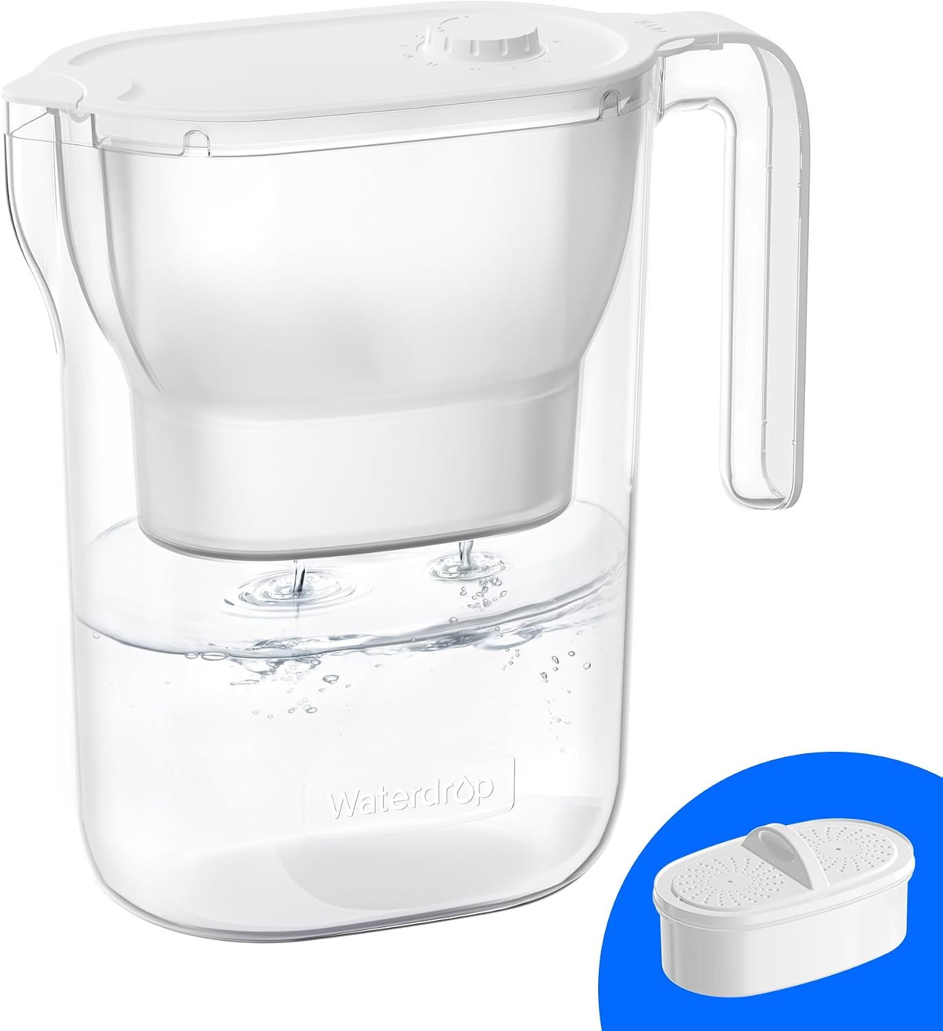Waterdrop PT-05P Water Filter Pitcher with 4 Filters, 7-Cup, NSF Certified