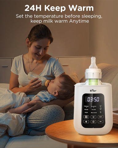 Bear Baby Bottle Warmer, Fast Warming Breast Milk Formula, White