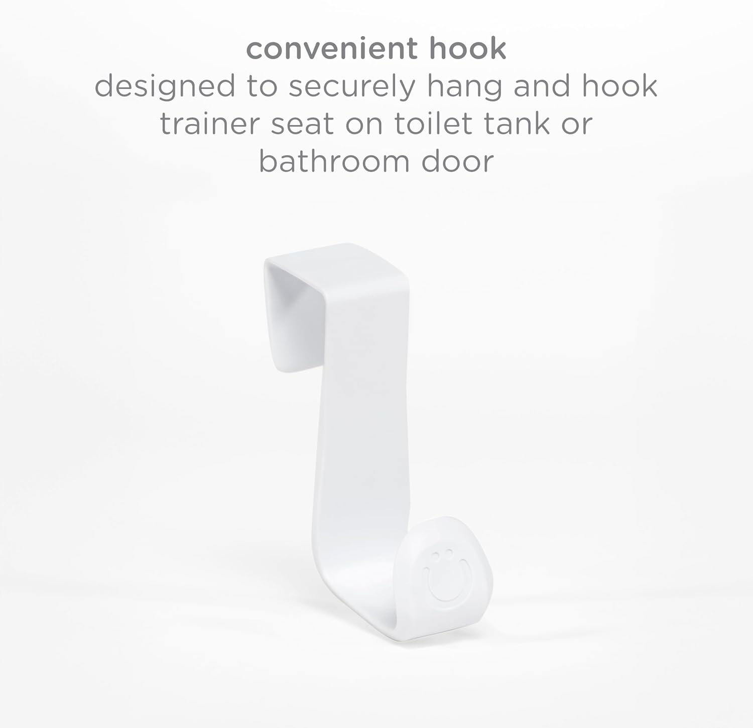 Ubbi Multi-Use Potty Training Hook, Hangs Over Toilet Tank or Door, White