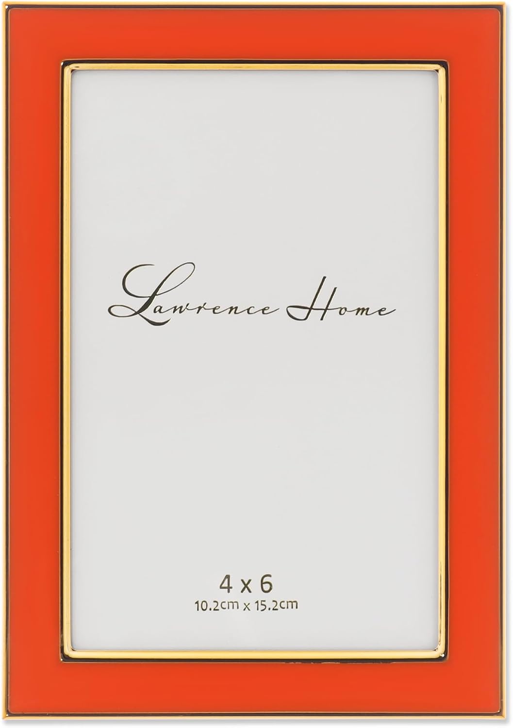 Lawrence Frames Metal Frame, Polished Enamel, Orange, 4x6