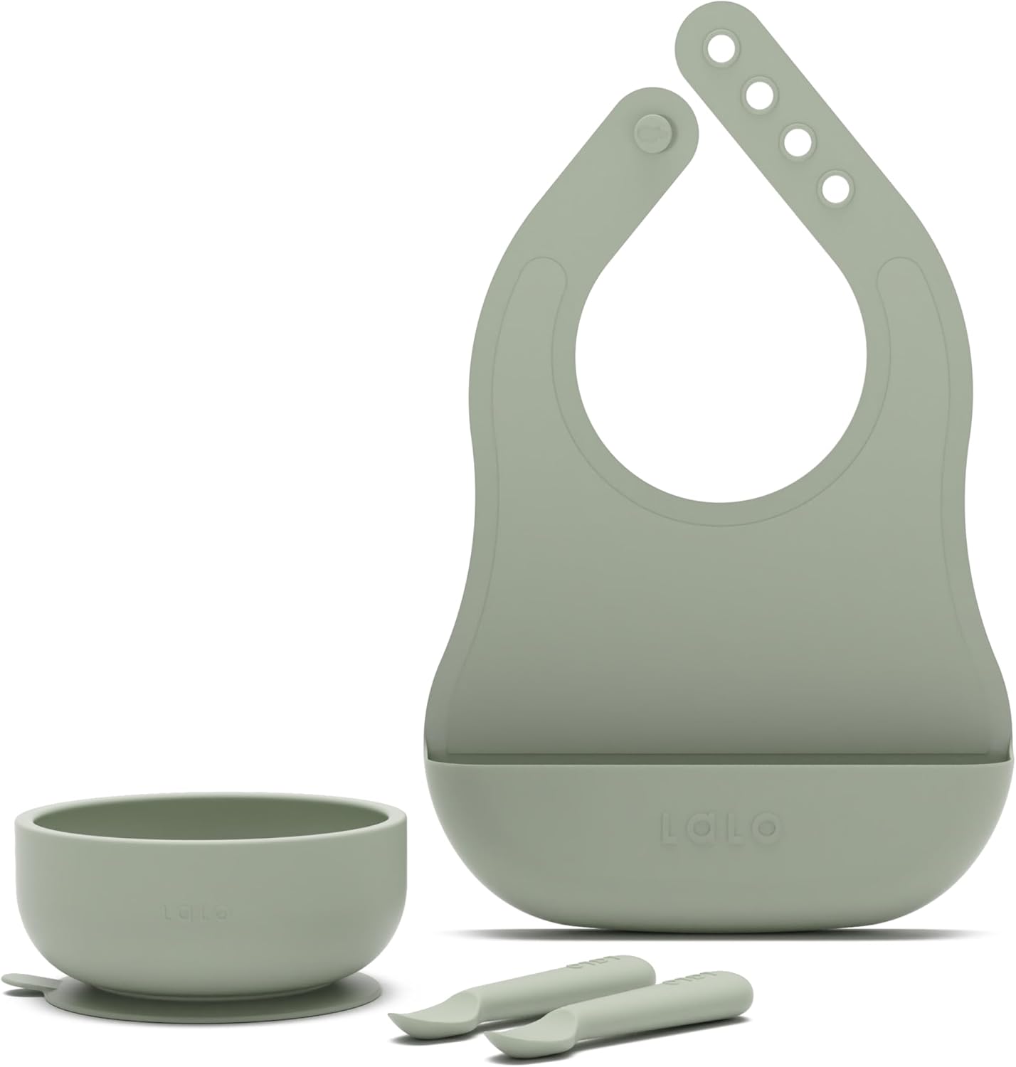 Lalo Starting Solids Kit, 4-Piece Non-Toxic Silicone Baby Feeding Set