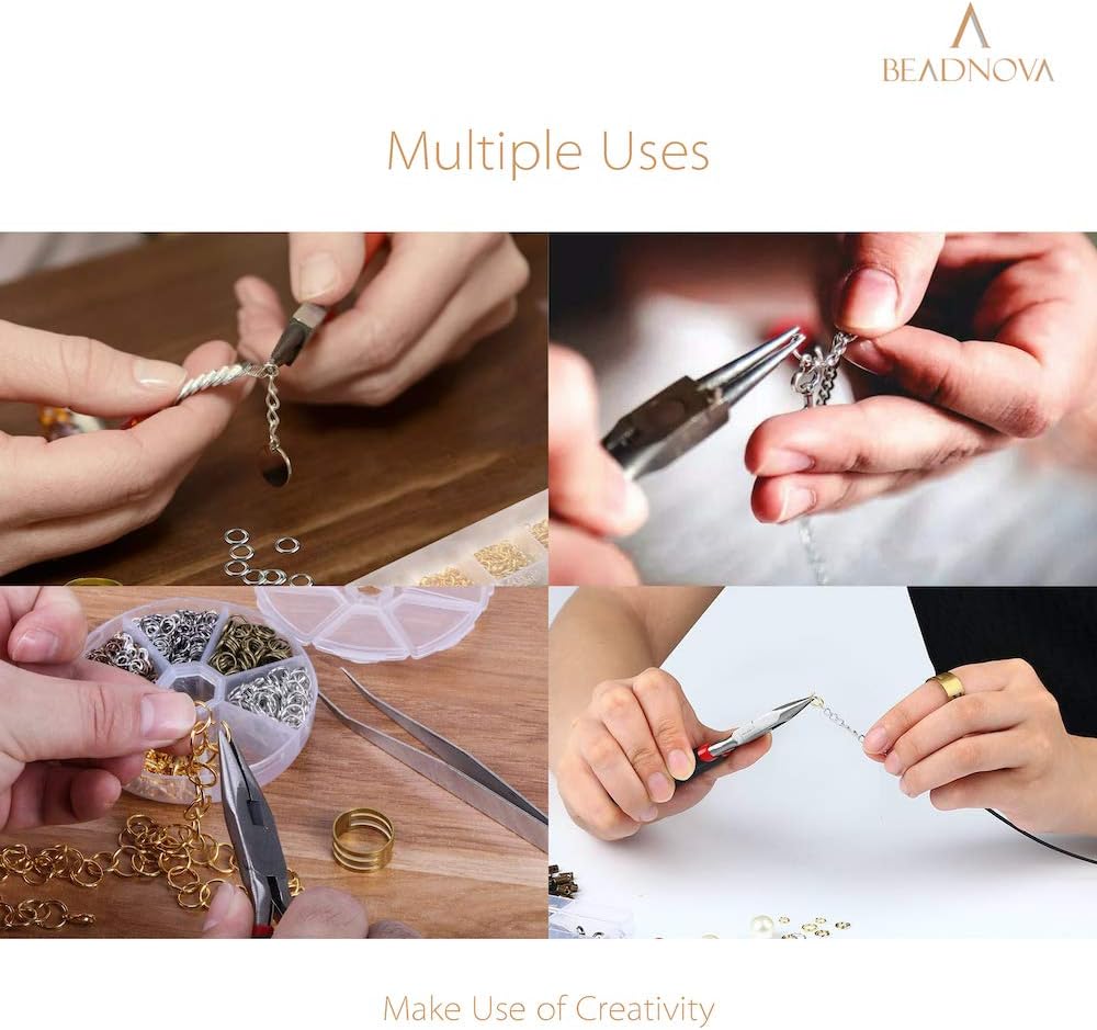 BEADNOVA 4mm Silver Jump Rings for Jewelry Making Open Jump Rings for Keychains and Necklace Repair (300Pcs)