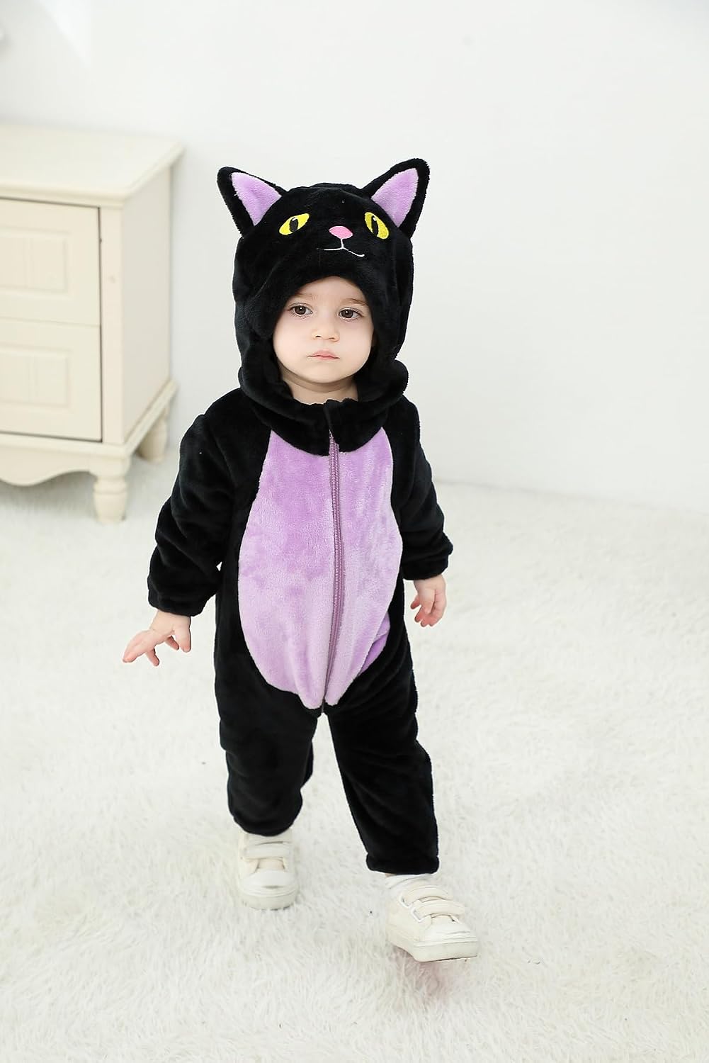 Toddler Baby Black Cat Costume Halloween Outfit