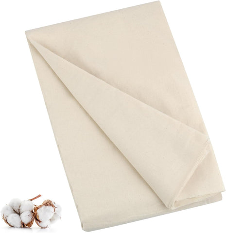 100% Cotton Muslin Fabric, 63 Inch X 5 Yards Unbleached Fabric by The Yard