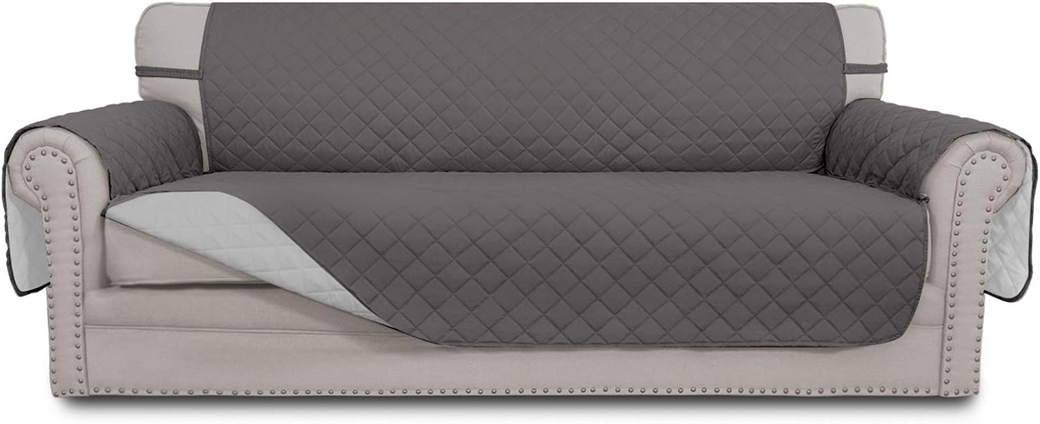 Easy-Going Reversible Couch Cover, 3 Cushion Sofa, X-Large, Gray/Light Gray