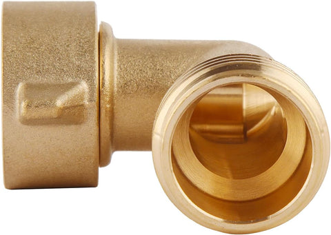 90-Degree Hose Elbow For RVs — Solid Brass Construction