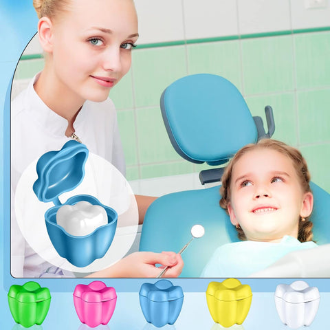 Taiyin 200 Pcs Tooth Saver Box for Kids, Plastic Holders Bulk