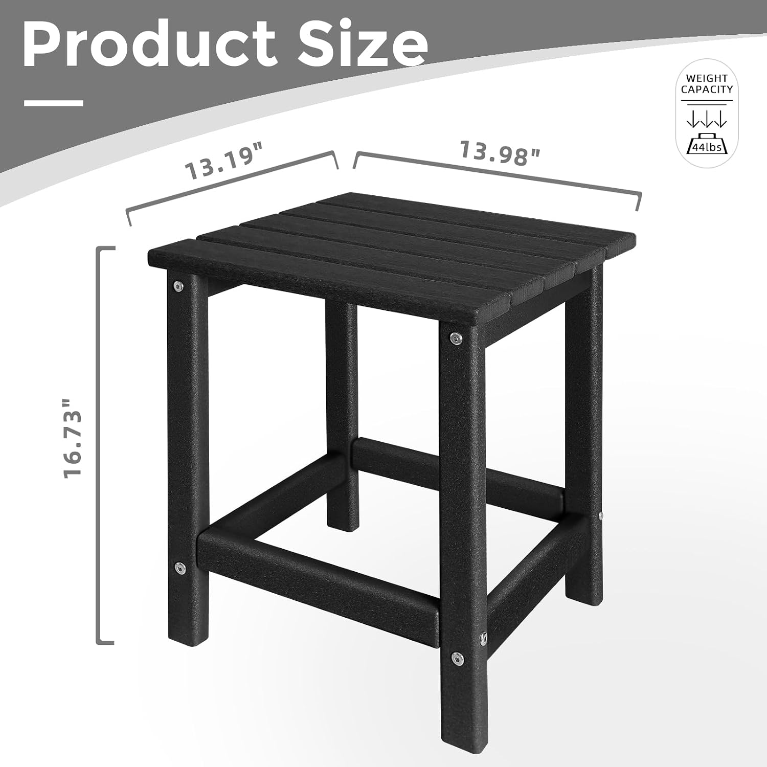 GARDENSTAR Outdoor Side Tables Adirondack, HDPE Small Table for Patio,Outside End Table for Porch, Deck, Pool, Weather Resistant/Easy Maintenance
